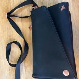 Canary & Company Black Vegan Leather Crossbody